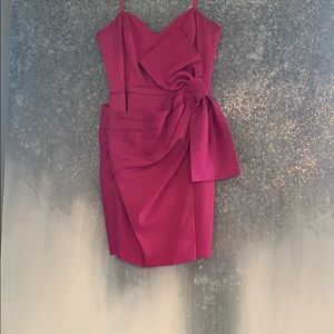 Pink oversized BOW elegant cocktail dress